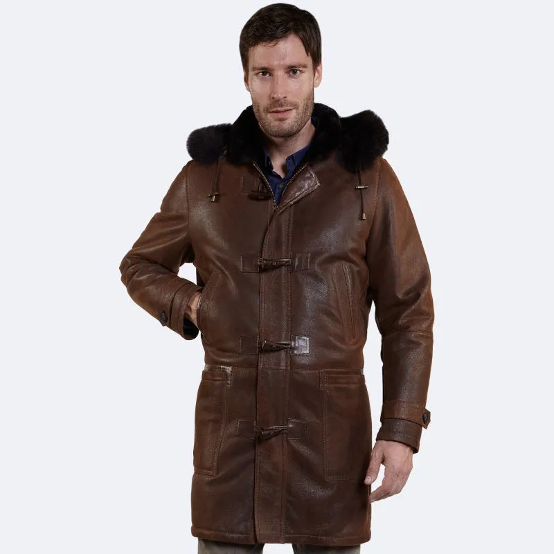 Best Warm Winter Marshall Sheepskin Leather Coat