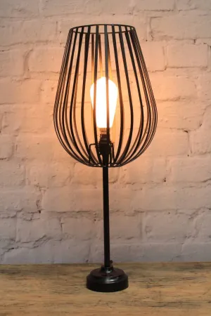 Black Cage Table Lamp