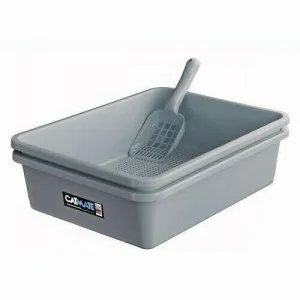 Catmate Sieve Cat Litter Tray Grey