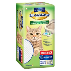 Ezi-LockOdour Dual Layer Cat Litter System Absorbent Cat Pads 10pk