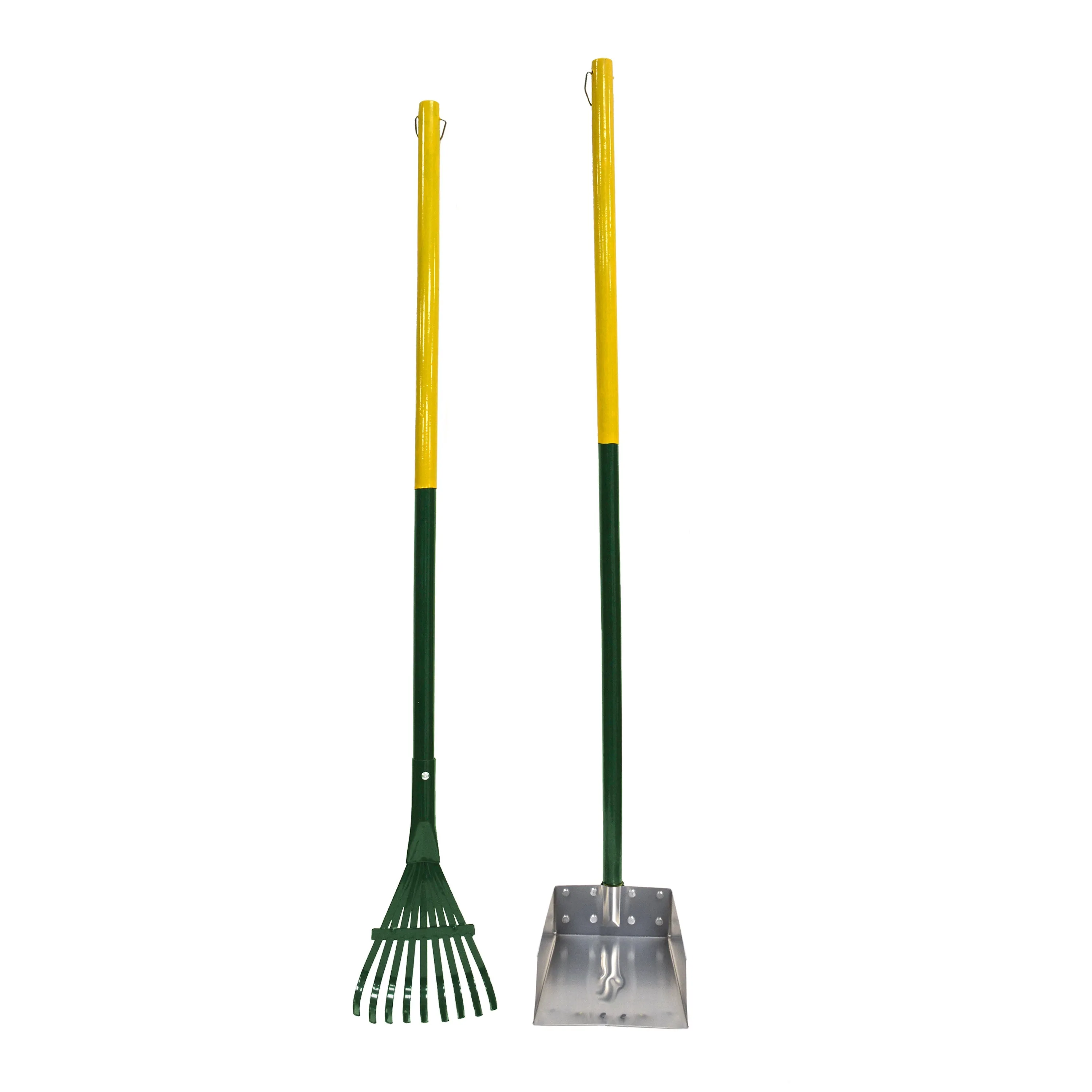 Four Paws Dog Rake & Scooper Set for Pet Waste Pick-up Rake & Pan Set Small, 7 x 7 x 38