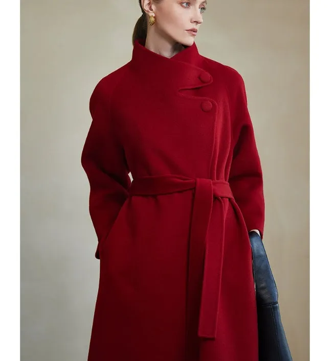 Long Winter Woolen Coat, Warm Coat,Women Wool Coat Jacket /7655