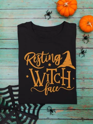 Resting Witch face.  Halloween design. Soft shirt. trick or treat