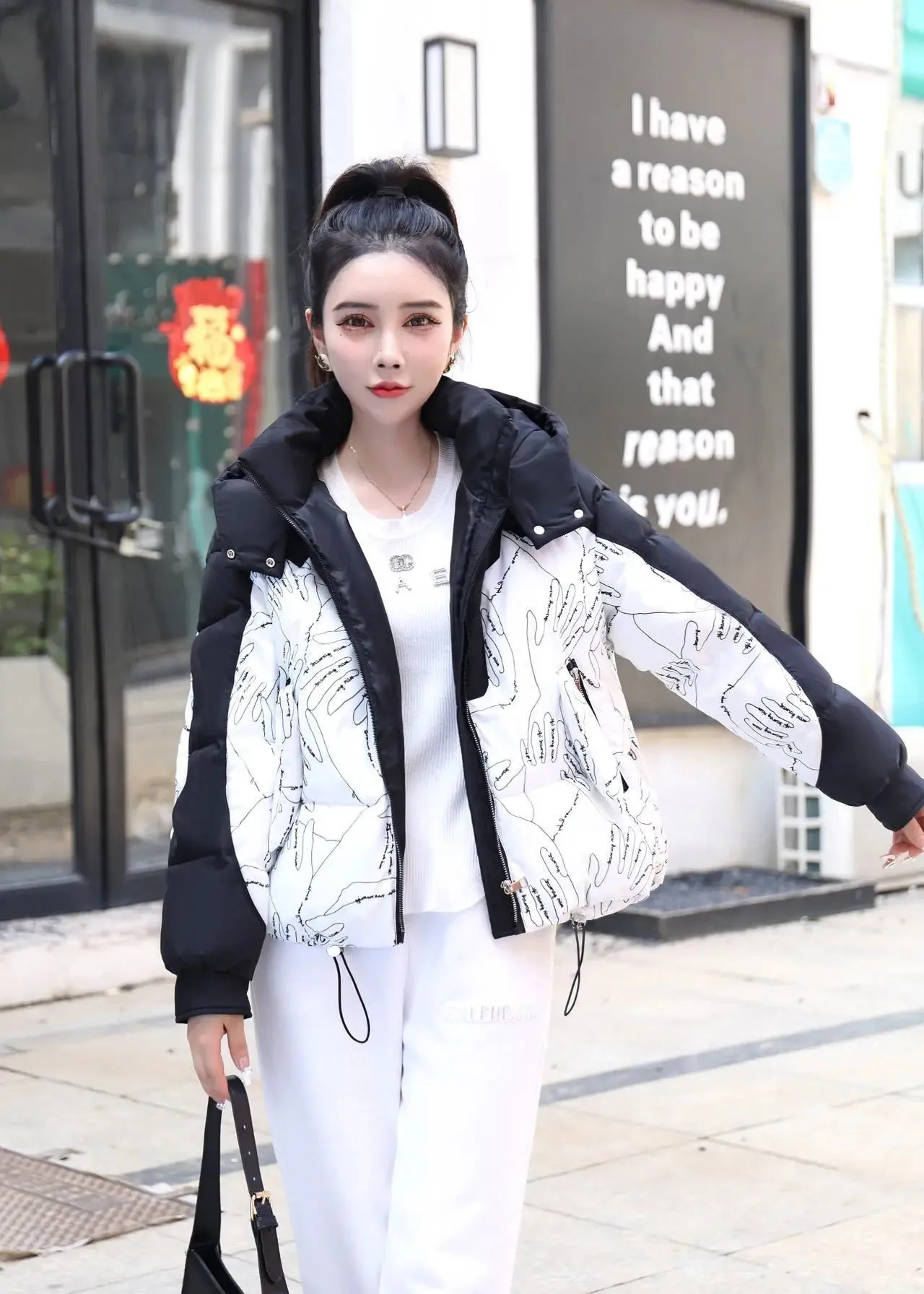 Short Korean Style Trend Multicolor Bread Coat