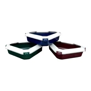 Showmaster Corner Litter Tray with Rim Assorted Colour