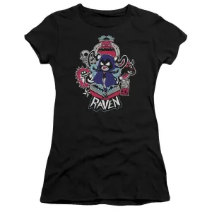 Teen Titans Go Raven Juniors Black T-shirt